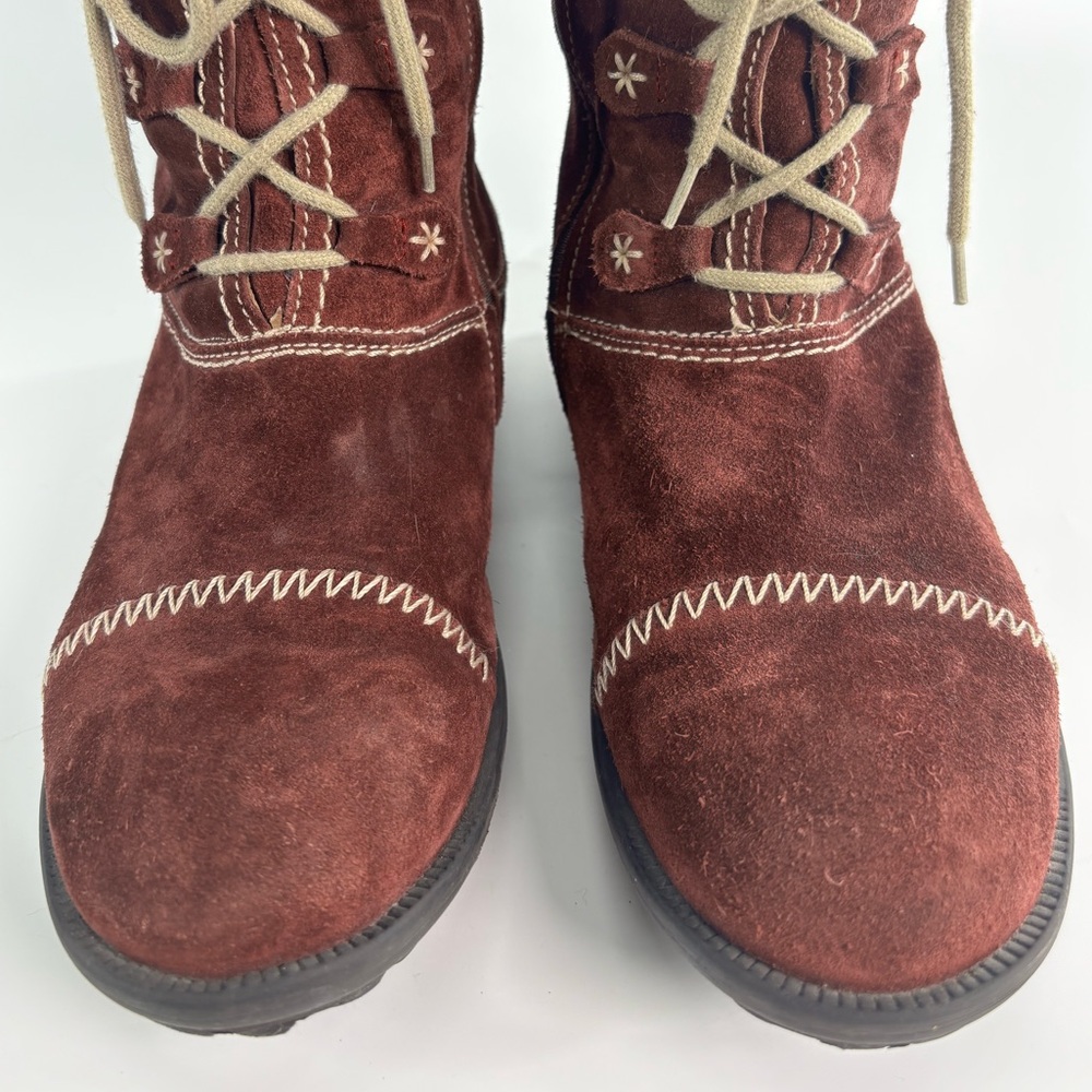 Josef Seibel Palima lace up low heel suede boots 
Size EU 39 US 8.5 red - Picture 10 of 13